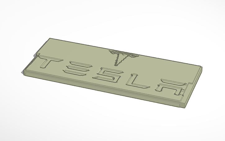 3D design Tesla Logo - Tinkercad