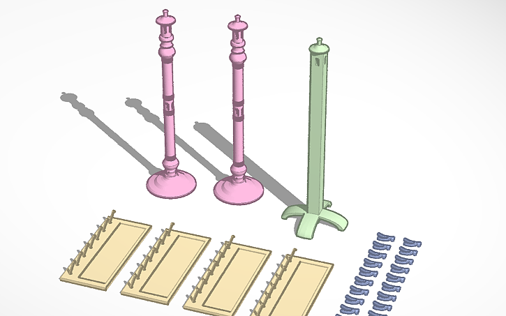 3D design Coat Racks - Tinkercad