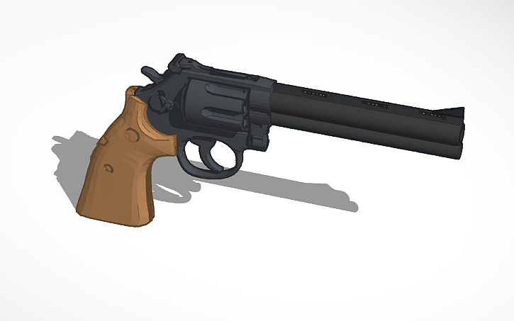 3D design 44 magnum colt python rebild - Tinkercad