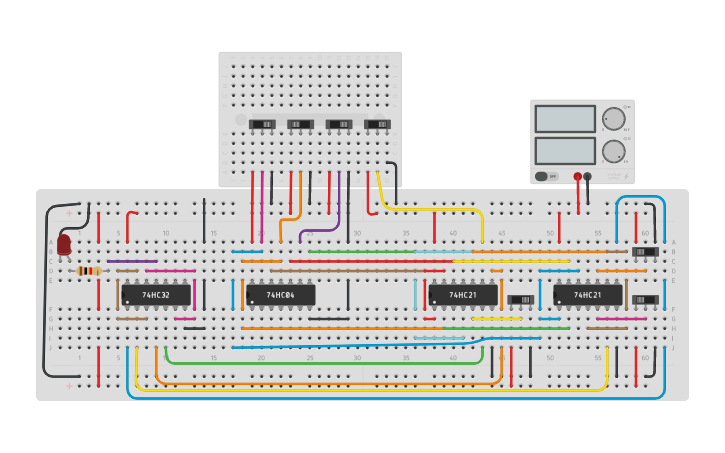 Circuit design 4X1 - Tinkercad